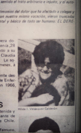 Negativo rostro de Hilda Velásquez Calderón