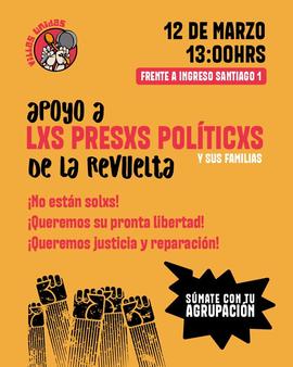 Apoyo a los presos políticos de la revuelta