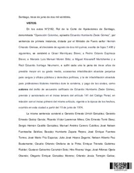Sentencia dictada por la Corte Suprema por el secuestro de Eduardo Ziede Gómez