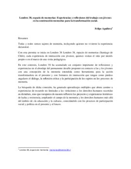Experiencias y reflexiones del trabajo con jóvenes en la construcción de memorias para la transformación social
