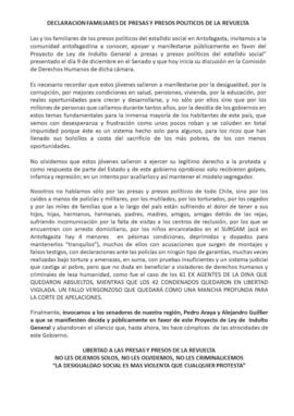 Declaración de Presas y Presos Políticos de la Revuelta