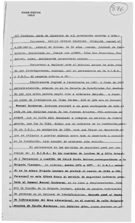 Declaración judicial de Emilio Hernán Troncoso Vivallos
