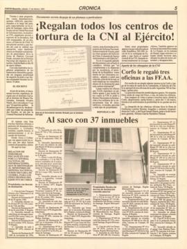 Regalan todos los centros de tortura de la CNI al Ejército!