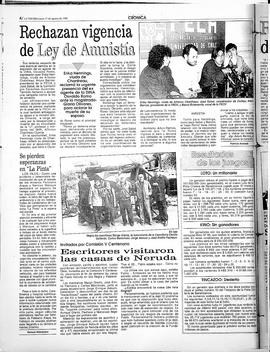Rechazan vigencia de Ley de Amnistía