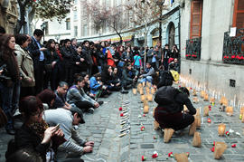 Personas en Londres 38 durante actividad en conmemoración del 11 de septiembre