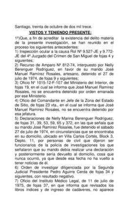 Procesamiento judicial por la desaparición de José Manuel Ramírez Rosales