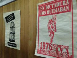 Afiches de la "Brigada 40 años de luchas y resistencia"