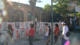Exhibición itinerante de afiches de la "Brigada 40 años de luchas y resistencia"